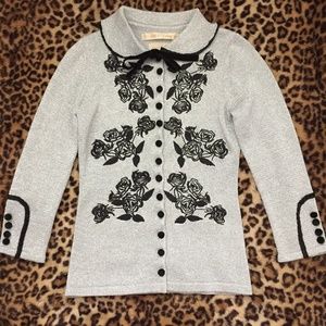 Silver Dita Von Teese Wheels & Dollbaby Cardigan Size 10